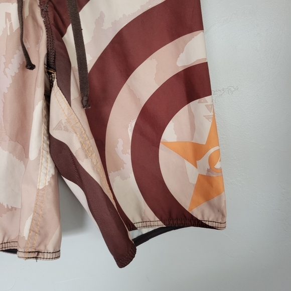 Quiksilver Boys 8 24" Beige Brown Swim Trunks Summer Swimming Suit - Picture 5 of 8